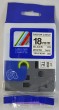 TZ2 FX241 uzlīmju lente \"Flexible\" melns uz balta, 18mm (analogs tze)
