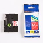 Tz2-435 uzlīmju lente balts uz sarkana 12mm