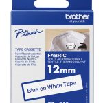 TZe-FA3 auduma lente,zils uz balta, 12mm x 3metri