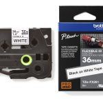 TZe-FX261 uzl.lente Flexible melns uz balta, 36mm