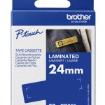 TZe-PR955 uzlīmju lente balts uz premium sudraba 24mm