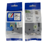 Tz2-FX251 uzl. lente Flexible melns uz balta, 24mm