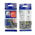 Tz2-455 uzlīmju lente balts uz sarkana 24mm