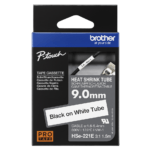 HSe-221E termosēžas caurule, balta, 9mm x 1.5 m